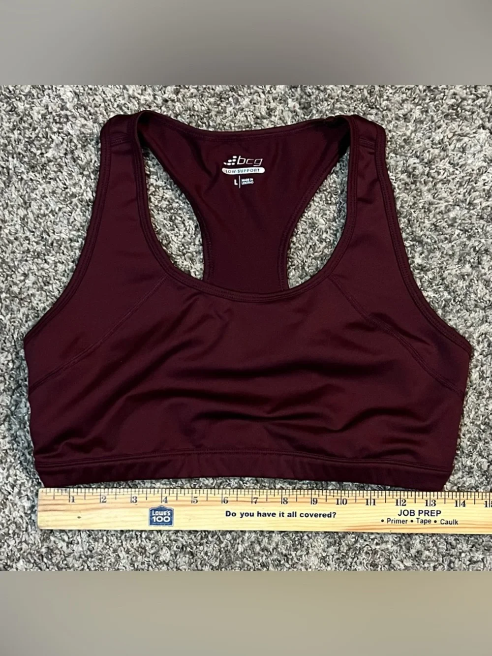 BCG Women's Low Keyhole Back Low-Support Sports Bra! Size Large.